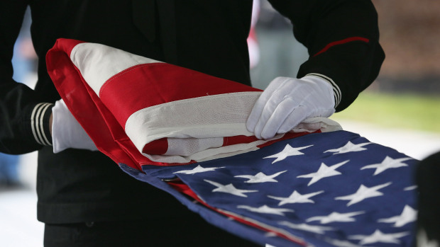 Folding The U.S. flag