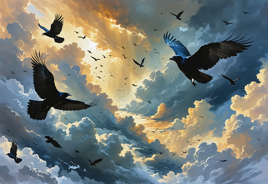 Crows in Anime: Intelligence, Death, and Omens