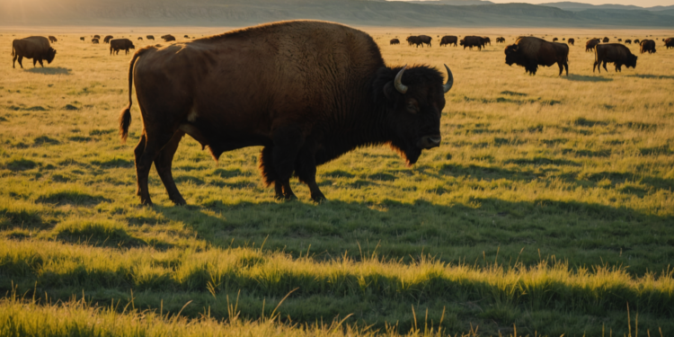 cattle vs bison grazing